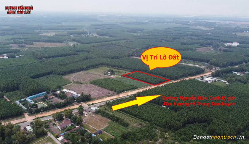 Bán đất Nhơn Trạch mặt tiền đường Nguyễn Hữu Cảnh xã Long Tân, diện tích 4.620m2