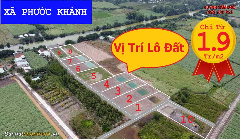 Đất Vườn Phước Khánh Nhơn Trạch 1.9 tỷ 1000m2
