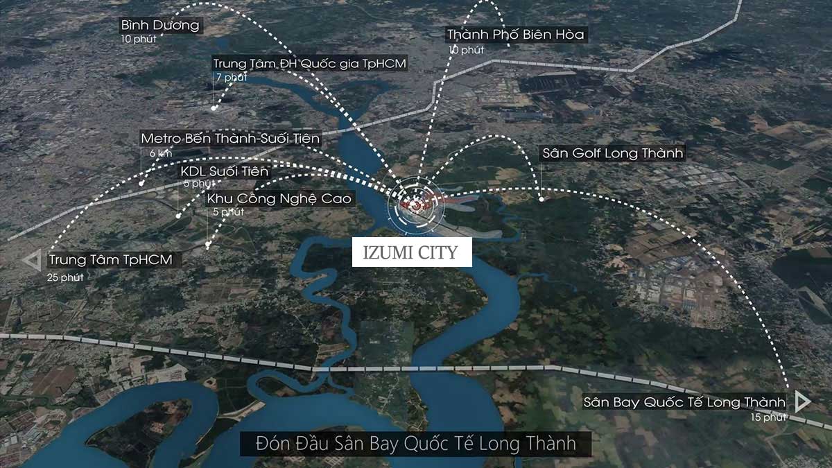 Liên kết vùng dự án Izumi City Nam Long Đồng Nai