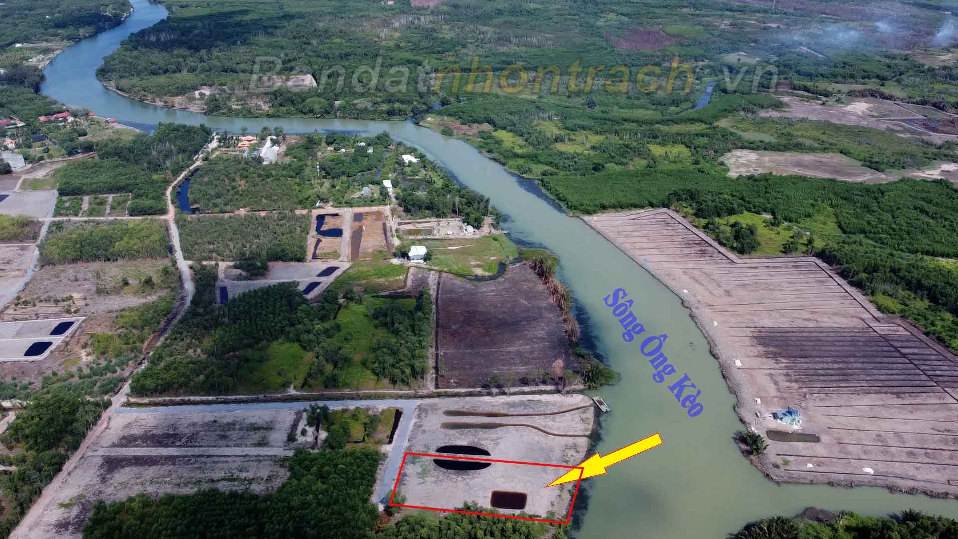 Bán 1.069 m2 đất mặt tiền sông Ông Kèo xã Vĩnh Thanh, đường nhà nước, kích thước đẹp, nở hậu, có ngân hàng cho vay