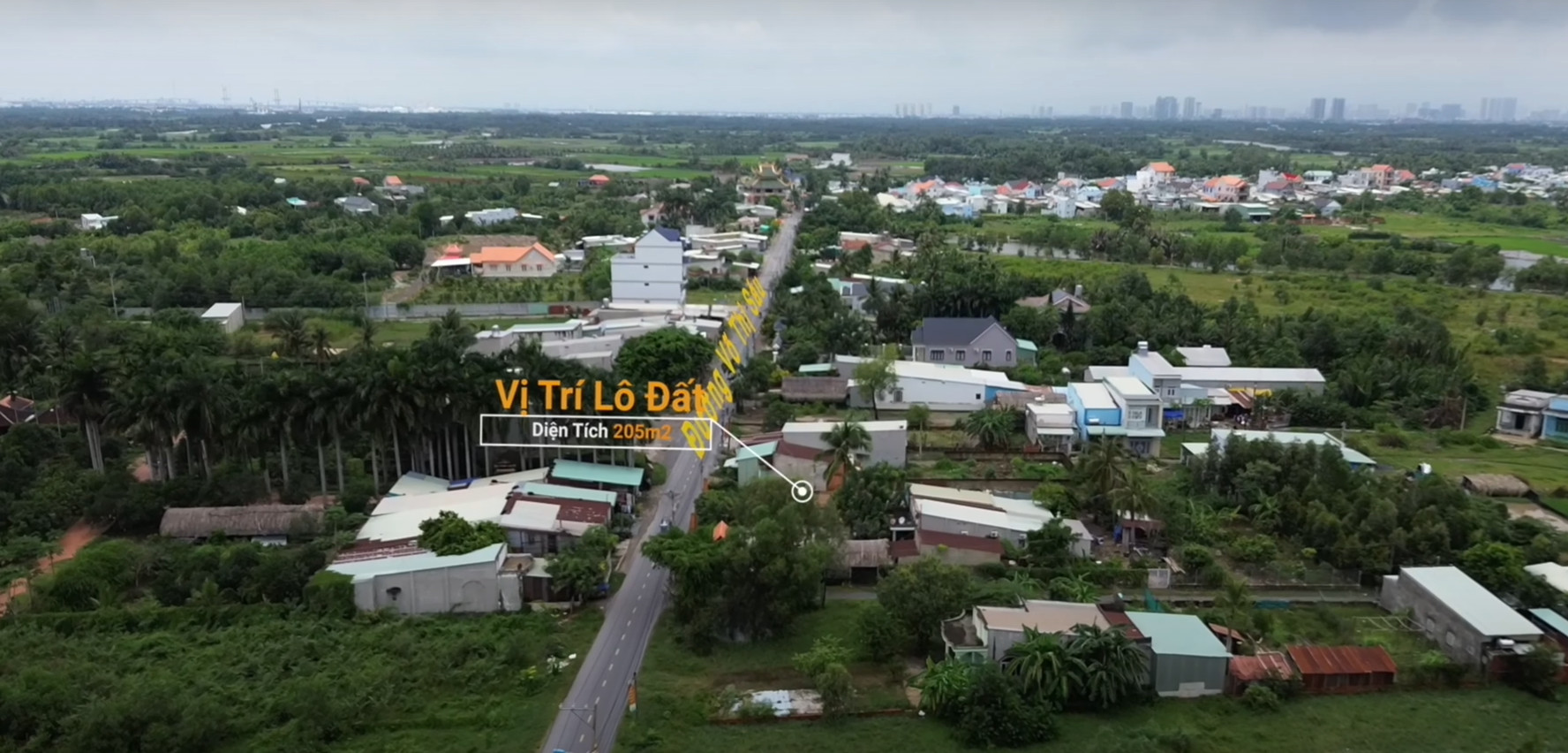 Bán lô đất mặt tiền đường Võ Thị Sáu Nhơn Trạch giá tốt diện tích 205m2 có thổ cư